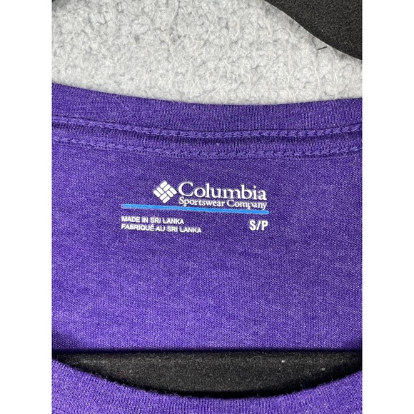 Columbia Womens Lot Of 2 Tops Size S Purple Short Sleeve Gray Long Sleeve - Picture 4 of 10